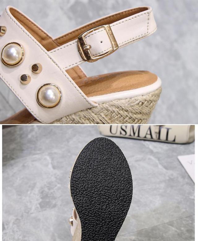 レディースサンダル ウェッジソール 夏新作 サンダル 厚底サンダル 14.5cm 11cmヒール 小さいサイズ21.0  厚底 美脚  軽い 歩きやすい カジュアル 大人 おしゃれ コンフォートサンダル シンプル サマー 夏 カジュアル ベージュ