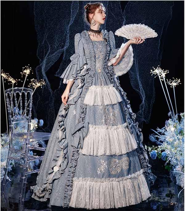 今月限定 特別大特価 貴婦人 貴族 ドレス 中世ヨーロッパ お姫様 女王様ドレス ロングドレス カラードレス 豪華なドレス ステージ衣装 舞台衣装 王族 服 プリン 数量限定 Startspeakingrussian Com