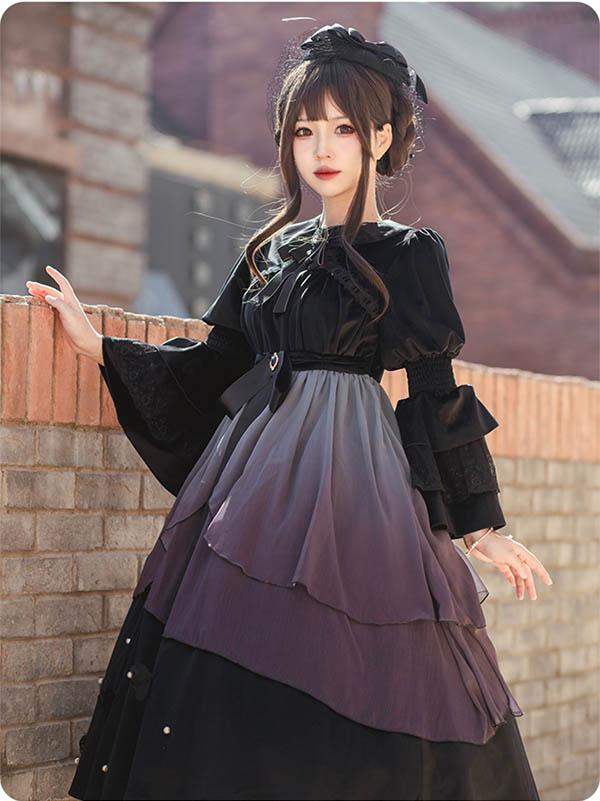 送料無料】華ロリ クラロリ ロリータ ワンピース 中華ロリィタ Aライン