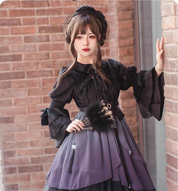 【送料無料】華ロリ クラロリ ロリータ ワンピース 中華ロリィタ Aライン Lolita 中国風ロリータ リボン レディース コスチューム 衣装 かわいい dg035z7_6.jpg