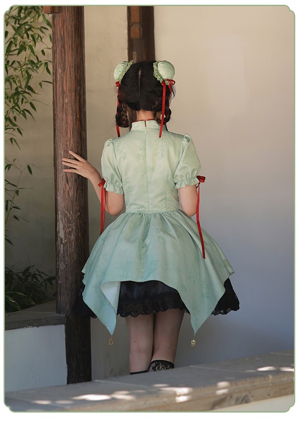 中華風 ロリータ チャイナドレス ワンピース Aライン Lolita