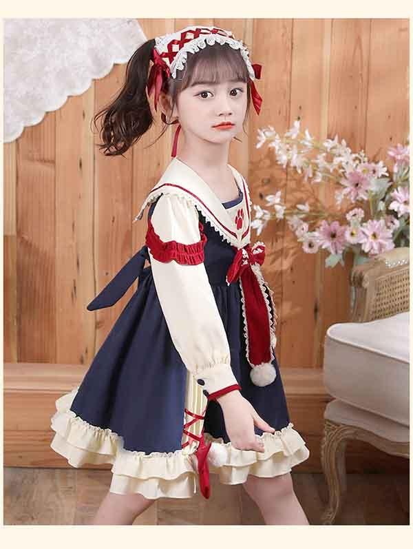 プレミアム ロリータ ワンピース ゴスロリ Aライン リボン Lolita 子供 キッズ コスチューム 記念撮影 誕生日 衣装 かわいい フリル 仮装 パーティ 公式 Www Servblu Com