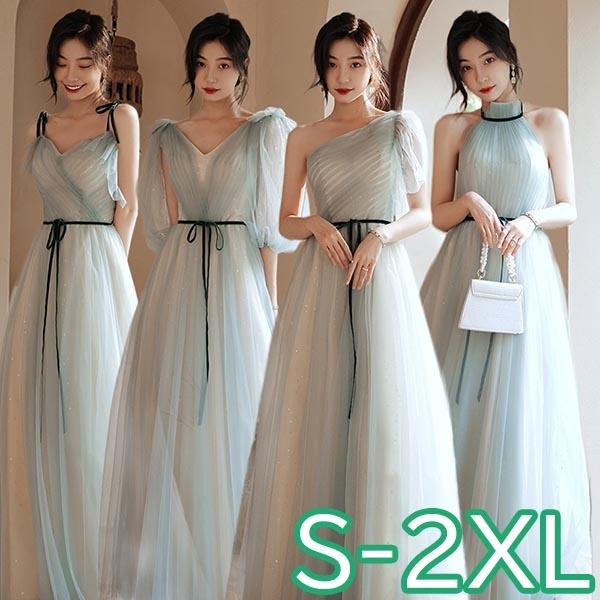 送料無料】ブライズメイド ドレス ロング丈 ロングドレス 袖あり 袖