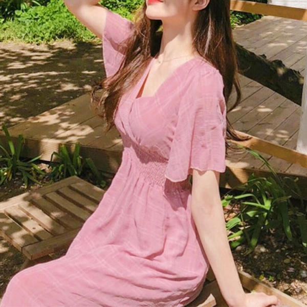 激安 即納 ワンピース ミモレ丈 ワンピース 夏 ロング 夏新作 ワンピース レディース ワンピース 春夏 ガーゼ素材 透け感 リボン ウエストゴム ワン 新規購入 Iacymperu Org