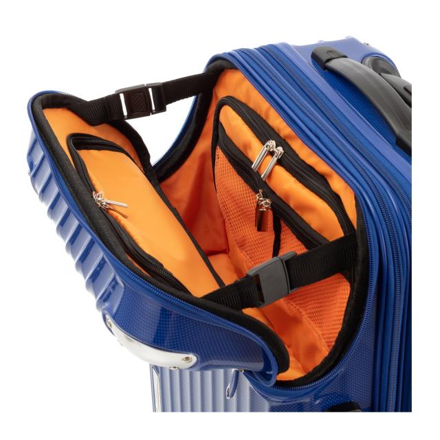 【レビュー投稿で+5％還元】トラベリスト スーツケース 35L 43L 48cm 3.4kg ハード ファスナー 機内持ち込み モーメント 76-20290 TRAVELIST キャリーケース 拡張 フロントオープン ポケット付き TSAロック搭載 クリスマス_mp