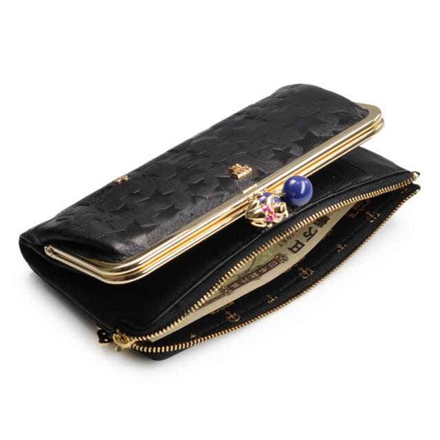 ANNA SUI 二つ折り財布 がま口 プレイングキャット ネコ ターコイズ Amazon | [ANNA SUI] アナスイ プレイングキャット 内口金二