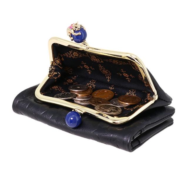 【極美品】ANNA SUI アナスイプレーイングキャット がま口 財布 楽天市場】アナスイ 財布 二つ折り 本革 猫 がま口 プレイング
