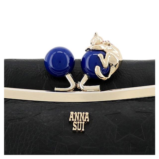 レビュー投稿で+5％還元】アナスイ 財布 二つ折り 本革 猫