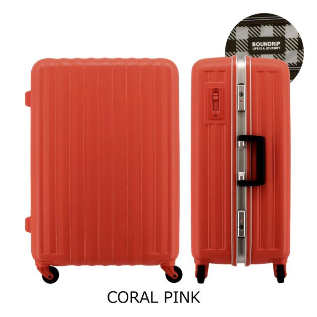 【レビュー投稿で+5％還元】バウンドリップ スーツケース フレームシリーズ 70L 4.3kg BD55 BOUNDRIP キャリーケース ハードキャリー 軽量 旅行 トラベル 大容量 クリスマス_mp