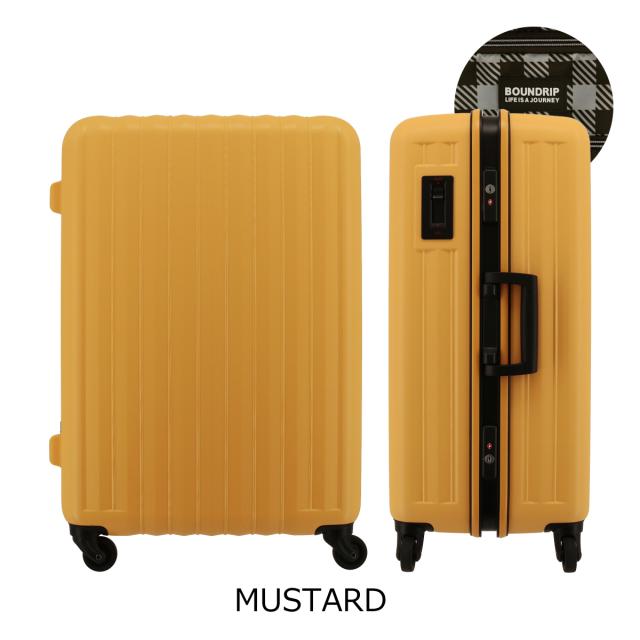 【レビュー投稿で+5％還元】バウンドリップ スーツケース フレームシリーズ 70L 4.3kg BD55 BOUNDRIP キャリーケース ハードキャリー 軽量 旅行 トラベル 大容量 クリスマス_mp