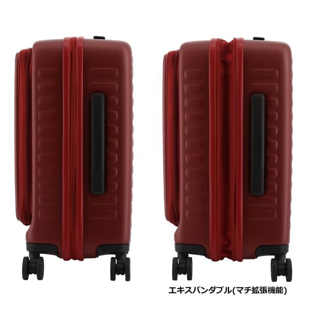 【レビュー投稿で+5％還元】ロジェール スーツケース キューボ 機内持ち込み 37(42)L 48cm 3.4kg CUBO-REFRESH-S LOJEL｜キャリーケース キャリーバッグ フロントオープン 拡張機能 エキスパンダブル TSAロック搭載 クリスマス_mp