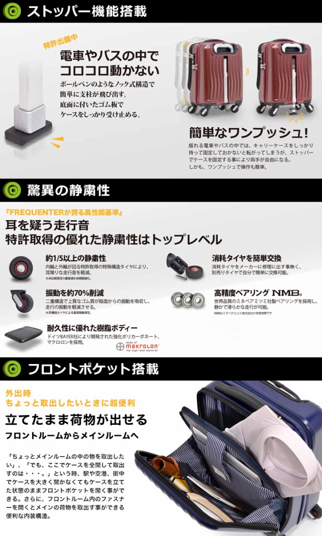 について フリクエンター 軽量 フロントオの通販はau PAY マーケット - サックスバー au PAY マーケット店|商品ロットナンバー:274573666 スーツケース クラムアドバンス 機内持ち込み 34L 46cm 3.6kg 1-216 ↡はトップレ