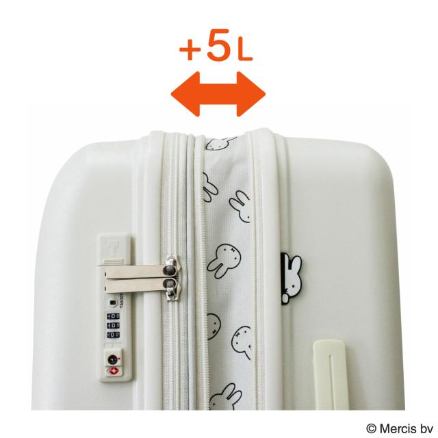 【レビュー投稿で+5％還元】ハピタス ミッフィー シフレ スーツケース 60L 57cm 3.8kg レディース HAP2249-57 HAPITAS miffy siffler｜キャリーケース ハードキャリー ファスナー 拡張 エキスパンダブル TSAロック搭載 キャラクター かわいい 旅行 1年保証