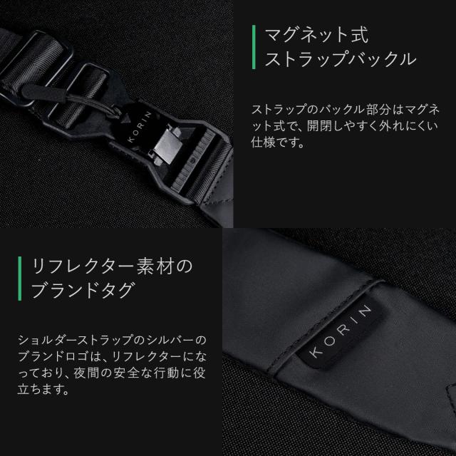 【レビュー投稿で+5％還元】コリンデザイン ボディバッグ メンズ レディース フリップスリング FLIPSLING KorinDesign｜4.8L スリングバッグ ショルダーバッグ ウエストバッグ 撥水 スポーツ 自転車 1年保証 クリスマス_mp クリスマス_wp