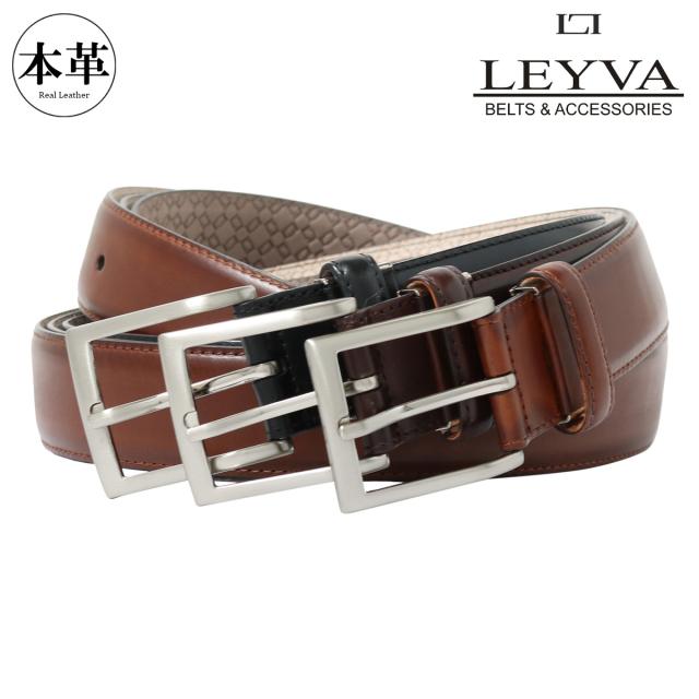 レビュー投稿で+5％還元】レイバ ベルト メンズ 409 LEYVA 本革 レザー