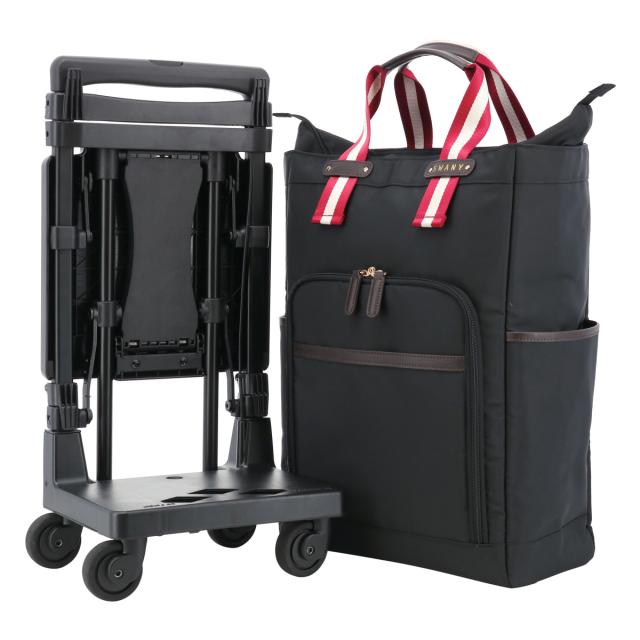 【レビュー投稿で+5％還元】スワニー ショッピングカート ショッピングキャリー B4 座面付き 座れる 静音 静か 撥水 23L 55cm 3.4kg レディース 機内持ち込み D-630 ポルド SWANY 買い物バッグ ロッカーサイズ クリスマス_mp クリスマス_wp