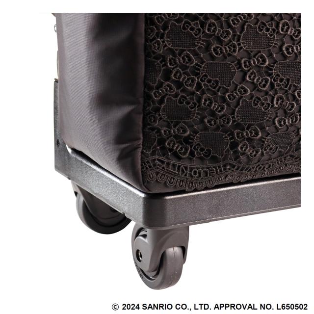 【レビュー投稿で+5％還元】ハローキティ スワニー 近沢レース店 コラボ ショッピングカート 座面付き キティちゃん 18L 45cm 3.3kg ショッピングキャリー 座れる 静音 静か 機内持ち込み 買い物バッグ ロッカーサイズ 4輪ストッパー T2キャスター D-643 クリスマス_mp