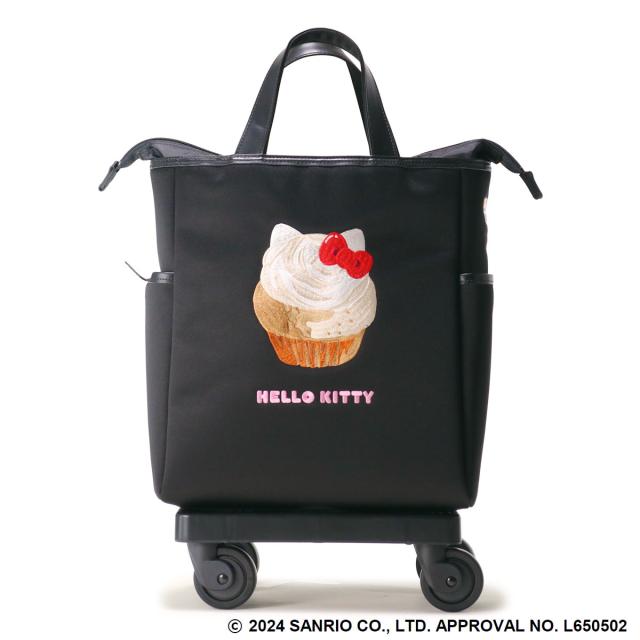 【レビュー投稿で+5％還元】ハローキティ スワニー ショッピングカート キティちゃん ショッピングキャリー 10L 43cm 2.3kg 機内持ち込み D-656 Hello Kitty 50th ハローミミィ コラボ 刺繍 SWANY 静音設計 お買い物キャリー クリスマス_mp