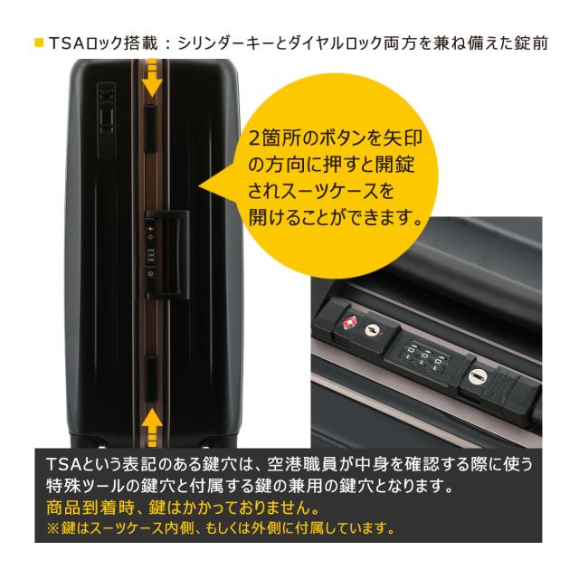 【レビュー投稿で+5％還元】シフレ スーツケース 50L 57cm 4.2kg ゼログラ ZER1143-M Siffler ZEROGRA｜ハード フレーム キャリーバッグ キャリーケース ストッパー付き TSAロック搭載 クリスマス_mp