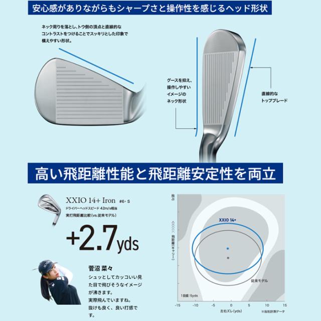 XXIO14＋　ゼクシオ14＋　単品アイアン　（5番・AW・SW）　N.S.PRO950GHneoDST スチール　ゴルフクラブ　【XXIO14】【MEN】