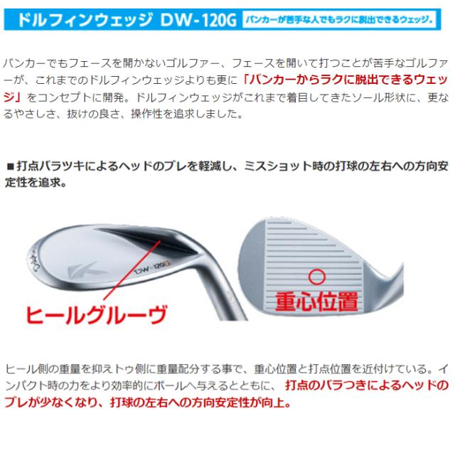 キャスコ　DW-120G　カラーカスタム　セミグースネック　ドルフィンウェッジ　イオミック装着　N.S.PRO950GH neo　Dolphin Wedge　DW120G　　レアモノ