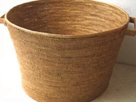 アジアン雑貨 アタ製ランドリーバスケット