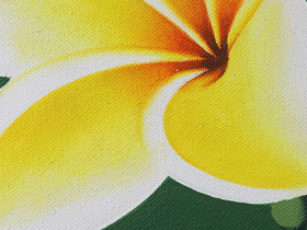 アジアン雑貨 プルメリアの絵画