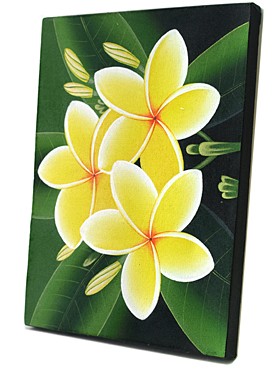 アジアン雑貨 プルメリアの絵画