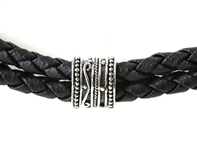 レザーブレスレット(月&海)