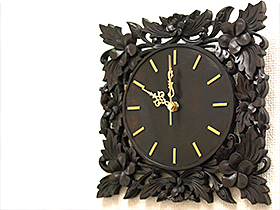 アジアン　掛け時計