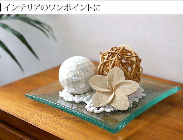 アジアン雑貨　ウッドフラワー(ナチュラル)