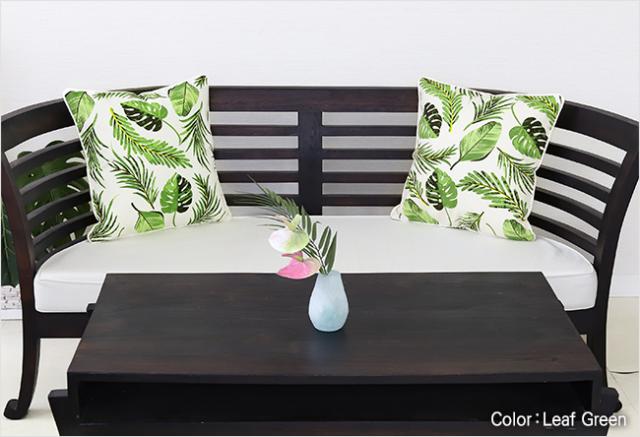 クッションカバー　Leaf Green（リーフグリーン）