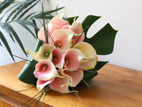 カラーリリィ ブーケ ピンク