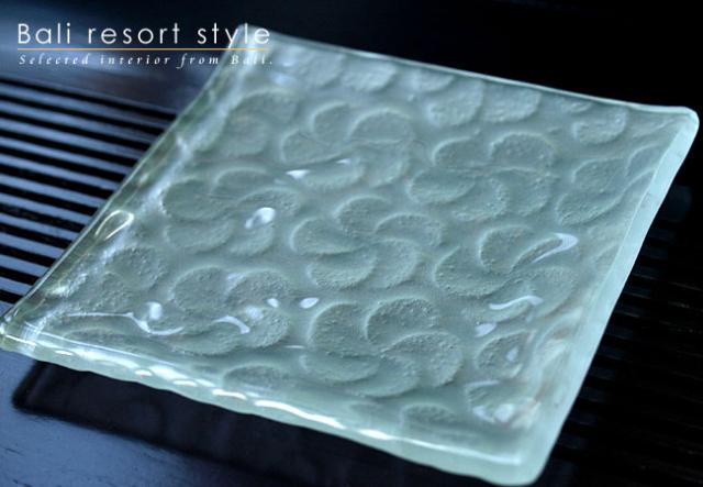 キャンドルプレート(フランジパニ)スクエア