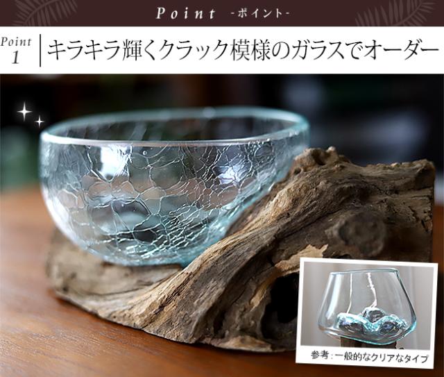 バリ雑貨 ガラスボウル 流木 インテリア