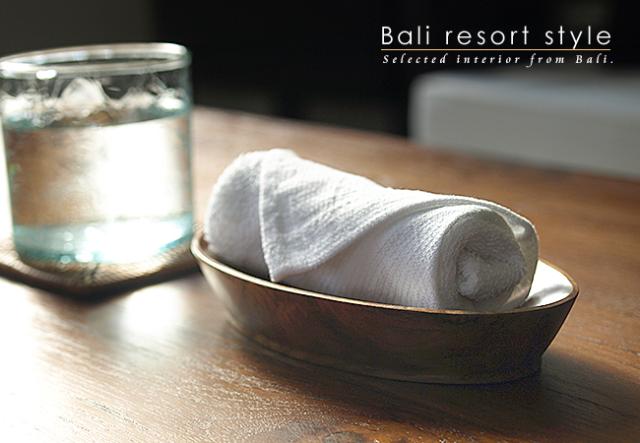 ナチュラルなおしぼり置き（チーク）の販売(通販)