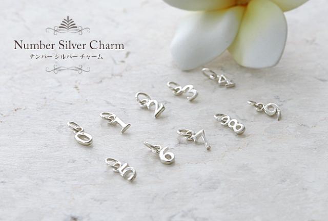ナンバー(数字)シルバーチャームの販売(通販)