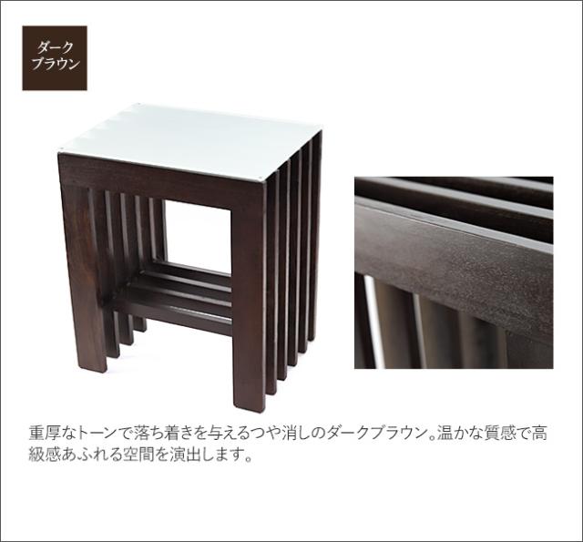 サイドテーブル ダークブラウン