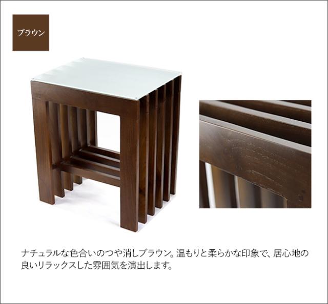 サイドテーブル ブラウン