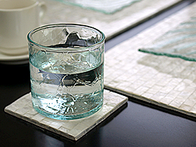 コースター　カピス貝