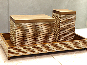 ナチュラルカラーのコットンケース