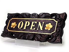 バリのサインプレート（OPEN）