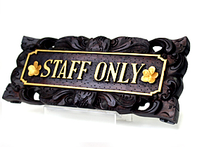 バリのサインプレート(STAFF ONLY)