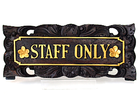 ドアプレート(STAFF ONLY)