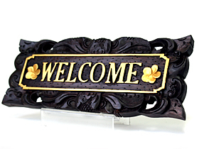 バリのサインプレートWELCOME
