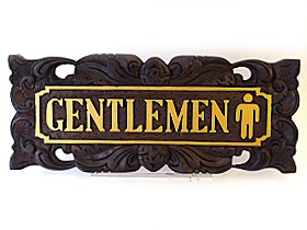 サインプレート イラスト GENTLEMEN