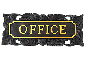 アジアン雑貨 ドアプレート（OFFICE）