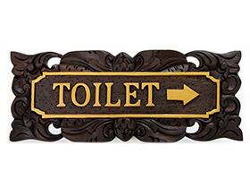 アジアン雑貨 ドアプレート（TOILET）