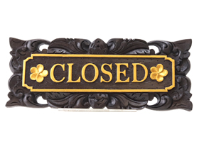 アジアン雑貨 ドアプレート（CLOSED）