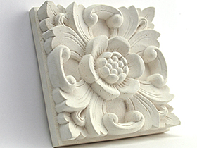 ストーンレリーフ　バリ風ガーデン